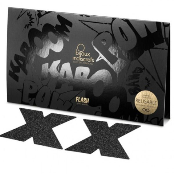 BIJOUX - CAPACELE NEGRE INDISCRETE FLASH CROSS