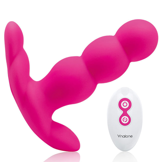 NALONE - VIBRATOR ANAL PEARL CU TELECOMANDĂ, NEGRU