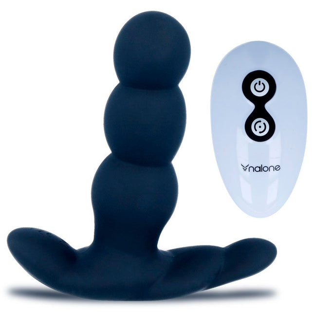 NALONE - VIBRATOR ANAL PEARL CU TELECOMANDĂ, NEGRU