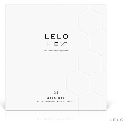 LELO - CUTIE DE PRESERVATIVE HEX 36 UNITĂȚI