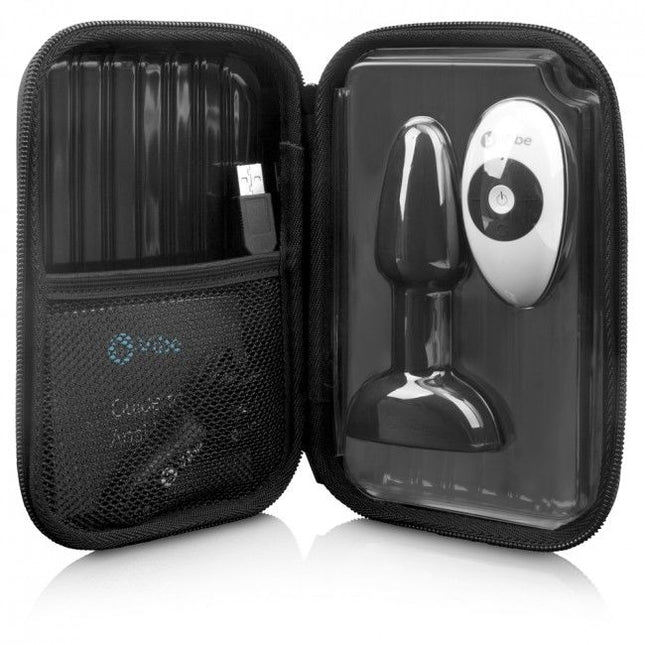 B-VIBE - PLUG ANAL CU TELECOMANDĂ PENTRU LIPIREA LINIILOR MICI, NEGRU