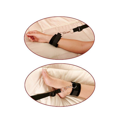 SERIA FETISH FANTASY - KIT DE RESTRICȚIONARE CU LEGATURI PENTRU PAT