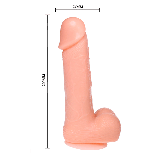 DILDO REALISTIC CU VIBRAȚII ȘI ROTARE 20 CM