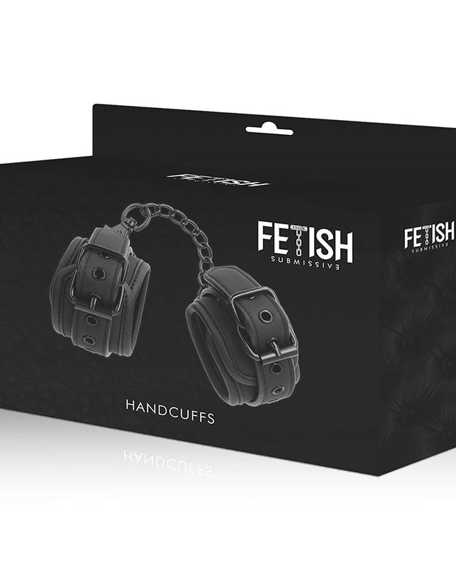 FETISH SUBMISSIVE - CĂTUȘE DIN PIELE VEGANĂ CU CĂPTUȘEALĂ DIN NOPREN