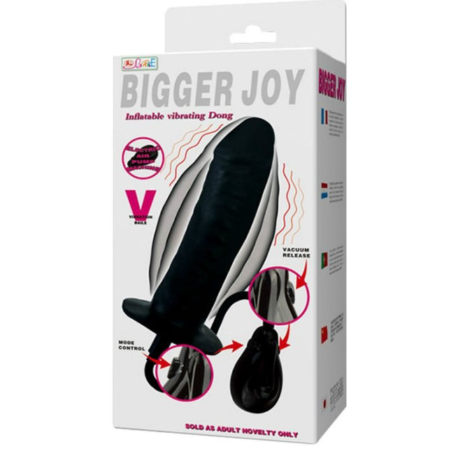 DILDO GONFLABIL BIGGER JOY CU VIBRAȚII 16 CM