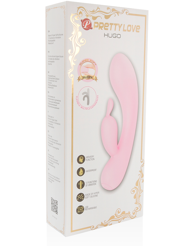 PRETTY LOVE - VIBRATOR SMART HUGO RABBIT CU URECHI