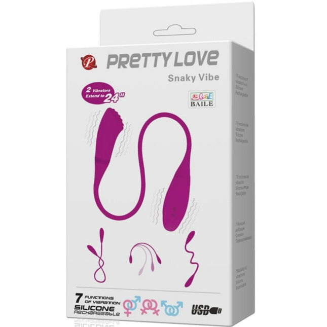 PRETTY LOVE - VIBRATOR INTELIGENT ȘARPE CU 2 MOTOARE