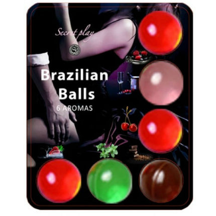 SECRETPLAY - LUBRIFIANT BRAZILLIAN BALLS HOT BALLS 6 UNITĂȚI
