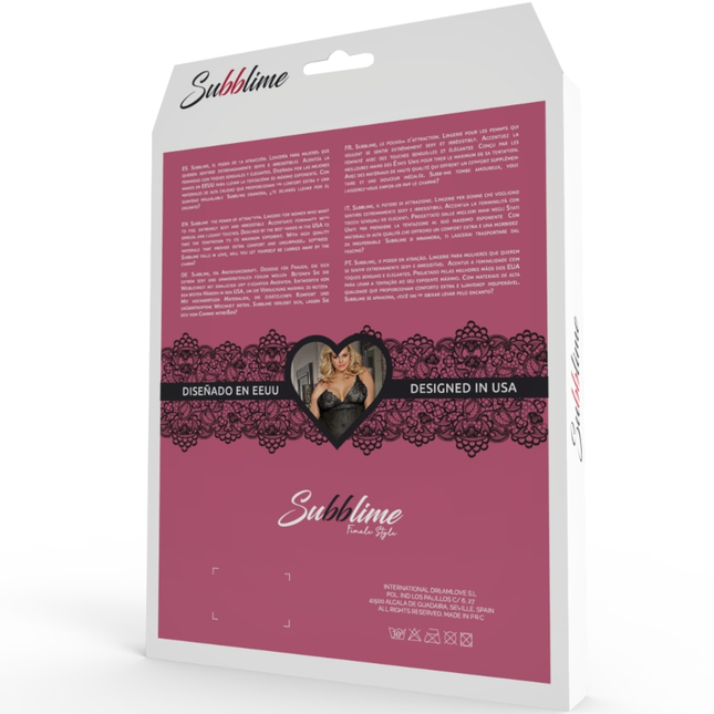 SUBBLIME - PIELĂ BABYDOLL QUEEN PLUS ALBĂ CU FRANJURI