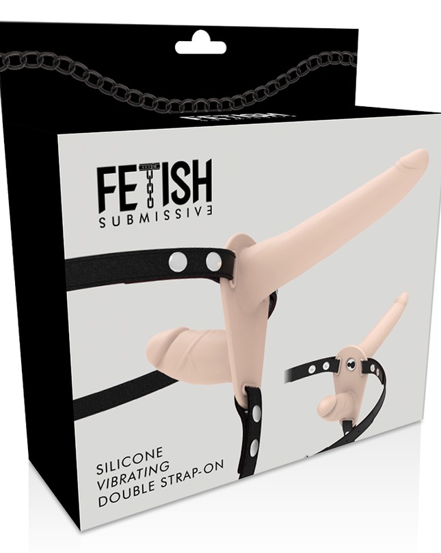 FETISH SUBMISSIVE HARNESS - DOUBLE PENETRATION FLESH UP VIBRATOR