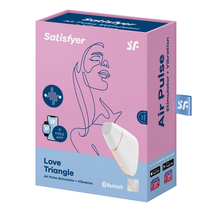 SATISFYER - STIMULATOR ȘI VIBRATOR LOVE TRIANGLE AIR PULSE NEGRU