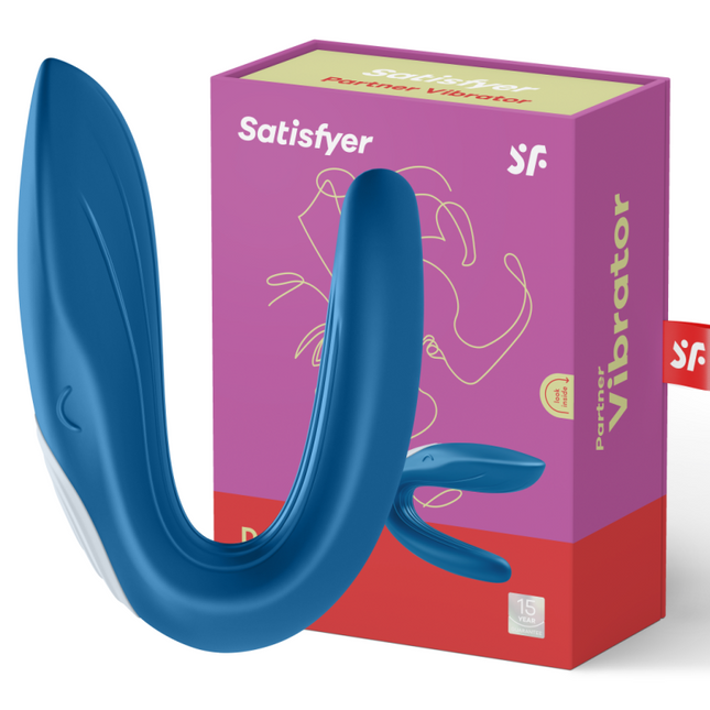 SATISFYER - VIBRATOR PARTNER TOY WHALE CARE STIMULEAZĂ AMBII PARTENERI EDIȚIA 2020