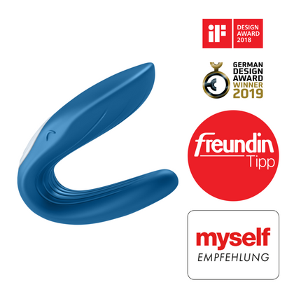 SATISFYER - VIBRATOR PARTNER TOY WHALE CARE STIMULEAZĂ AMBII PARTENERI EDIȚIA 2020