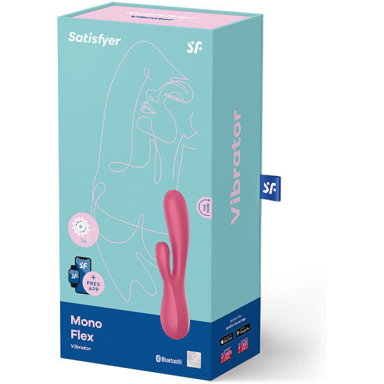 SATISFYER - MONO FLEX ROȘU CU APLICAȚIE