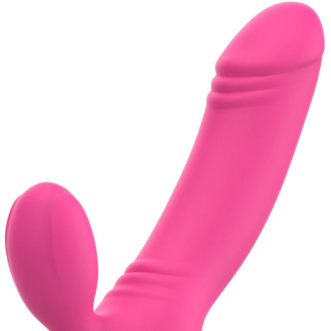 OHMAMA - VIBRATOR BIX CU STIMULARE DUBLĂ, EDIȚIE DE CRĂCIUN, ROZ