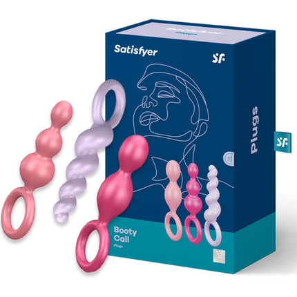 SATISFYER - SET 3 DOPURI ANALE TRICOLOR