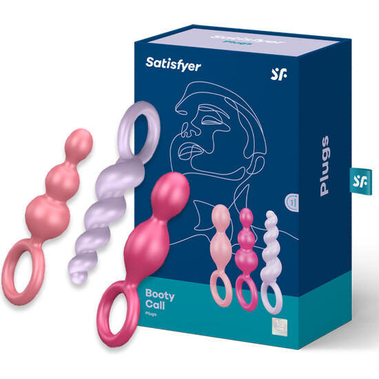 SATISFYER - SET 3 DOPURI ANALE TRICOLOR